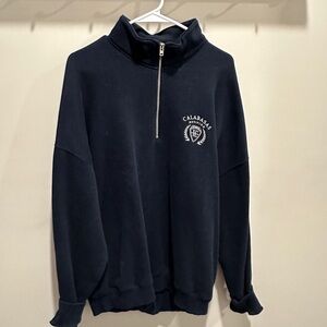 Abercrombie & Fitch Dark Blue Zip-Up Sweater